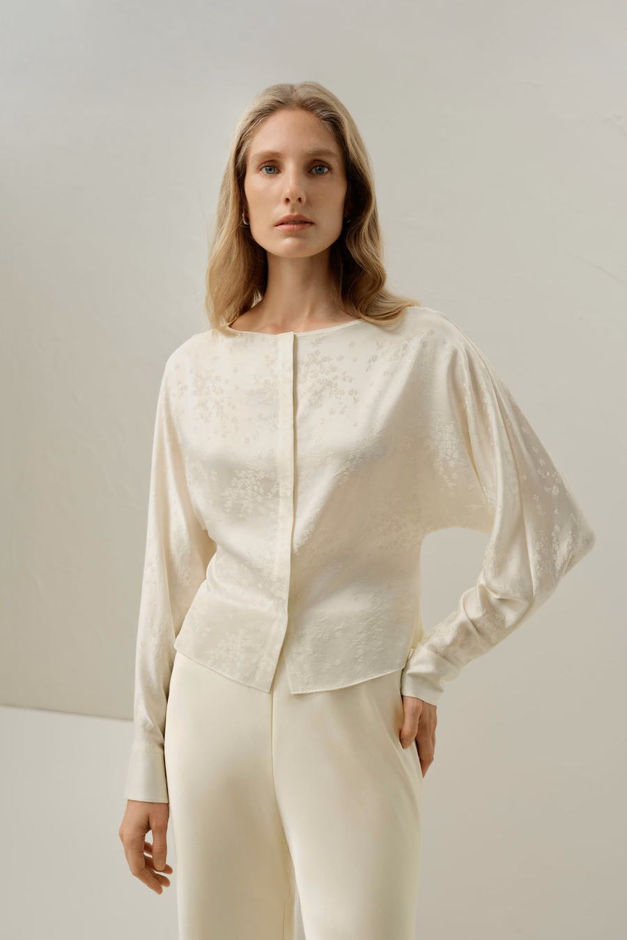 Blouse en soie jacquard YING