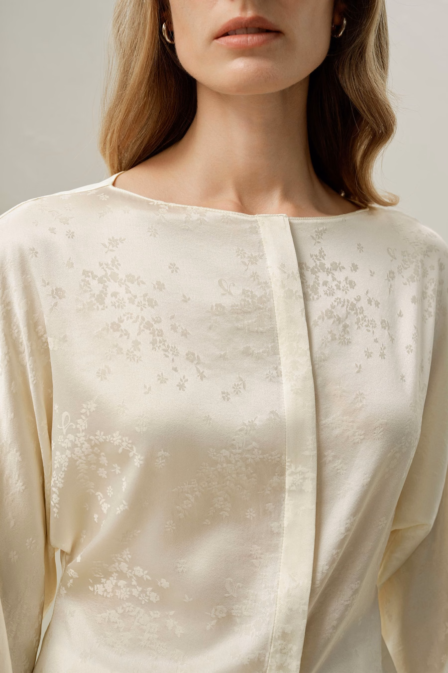 Blouse en soie jacquard YING