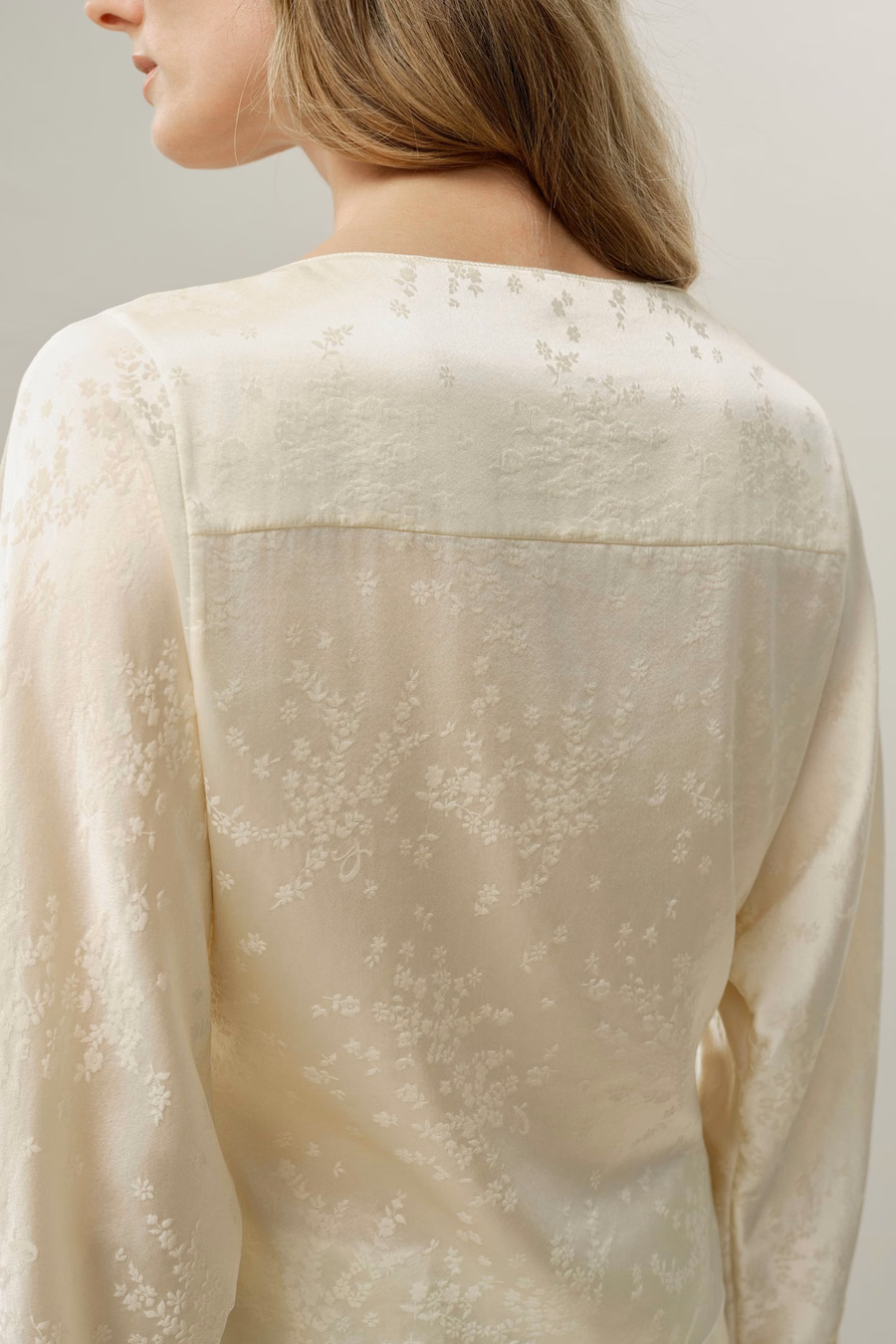 Blouse en soie jacquard YING