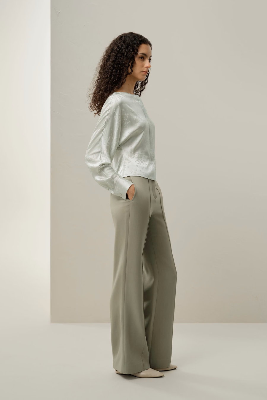 Blouse en soie jacquard YING