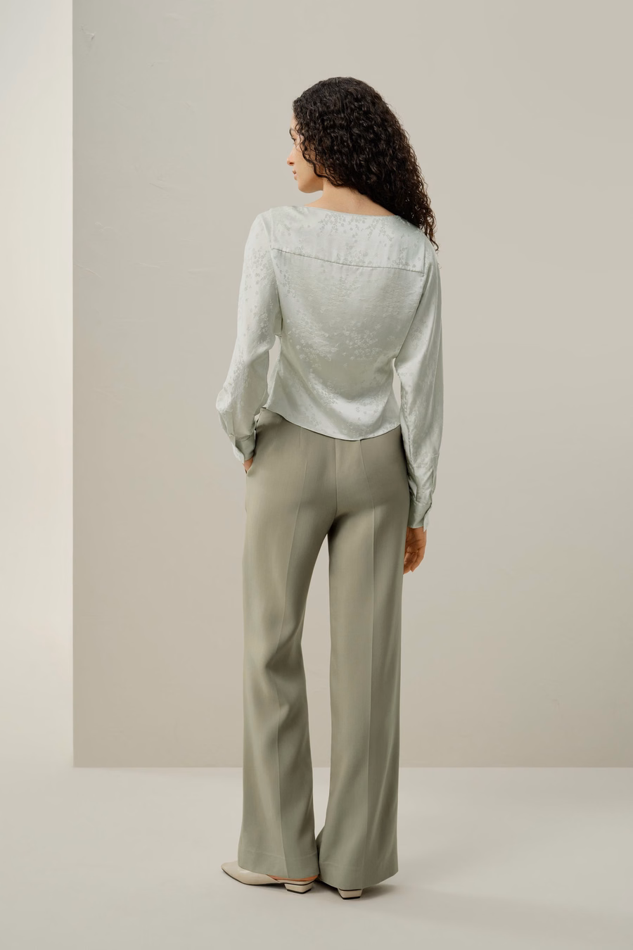 Blouse en soie jacquard YING