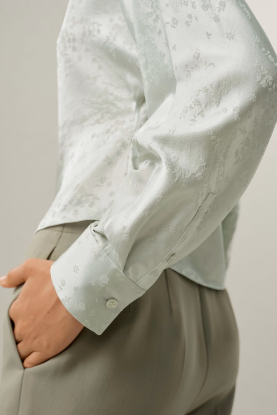 Blouse en soie jacquard YING
