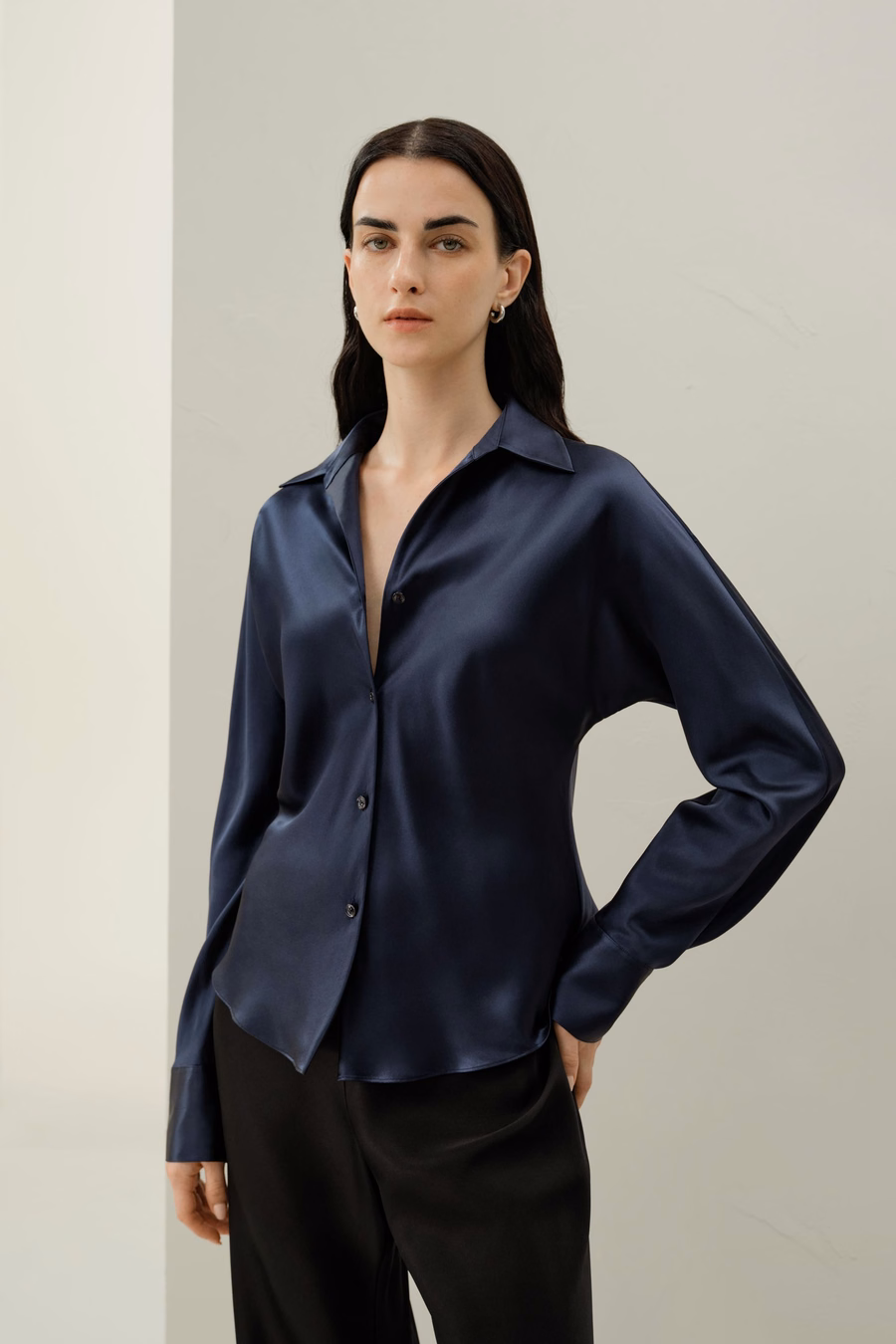 Bias Cut Silk Shirt