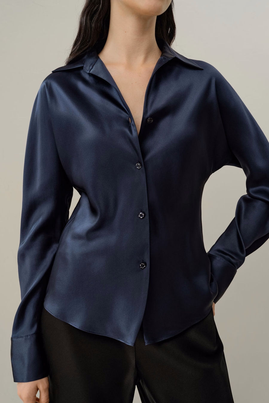 Bias Cut Silk Shirt
