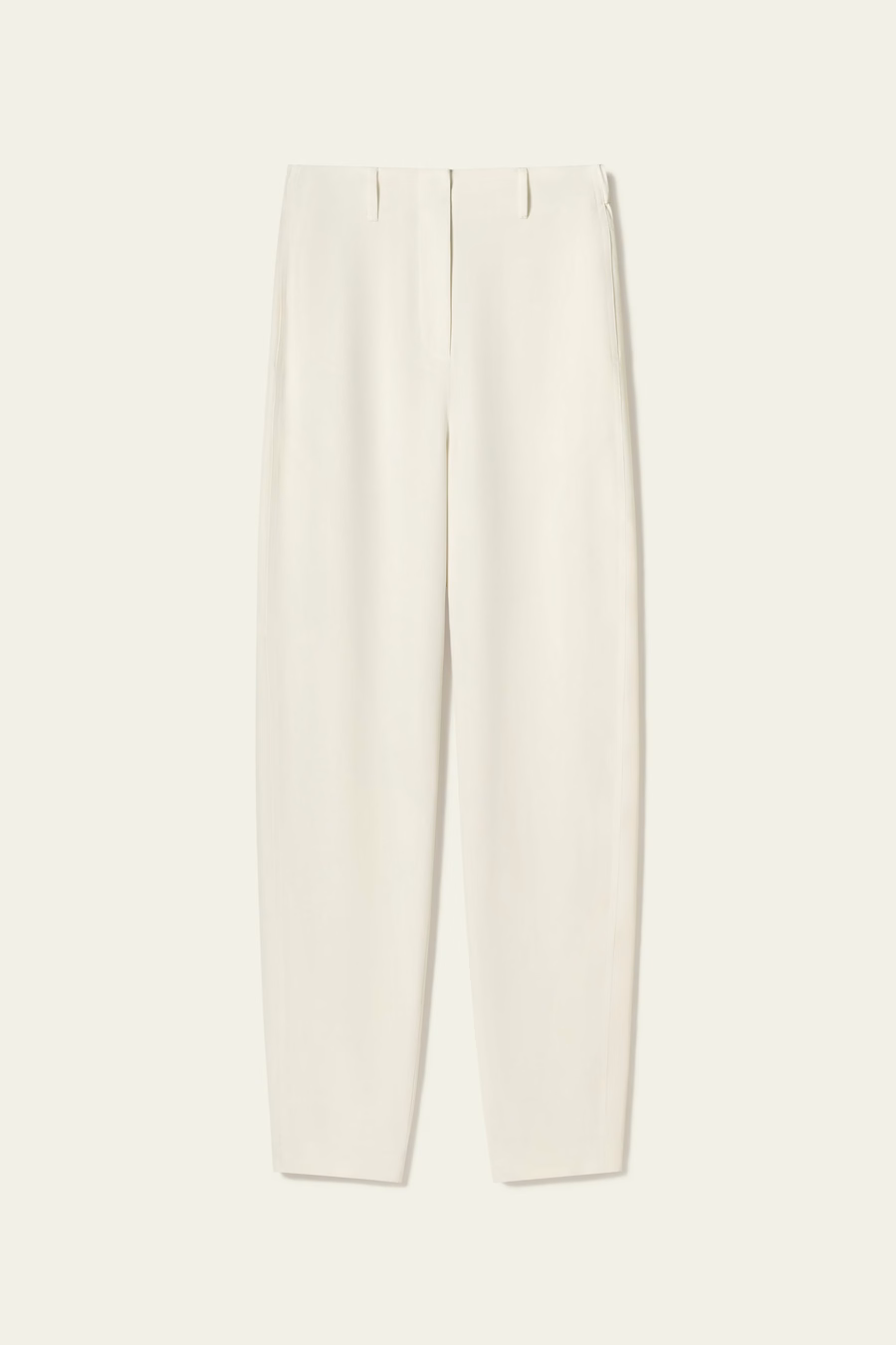 Pantalons en crépon de soie à couture courbée