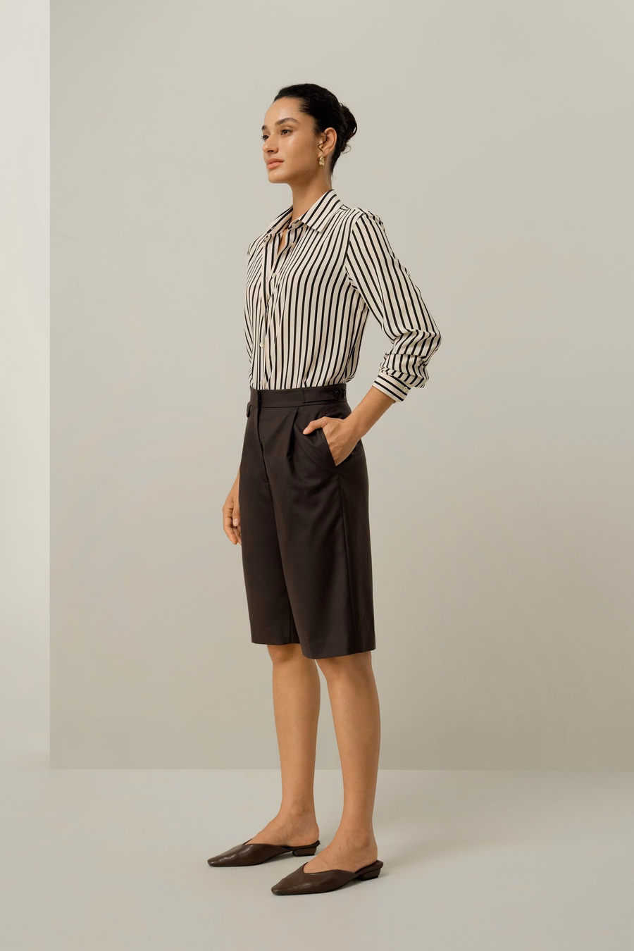 Chemise en Soie Rayée