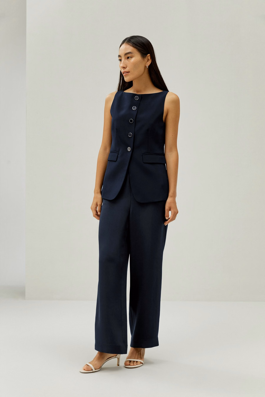 Veste en soie à boutons