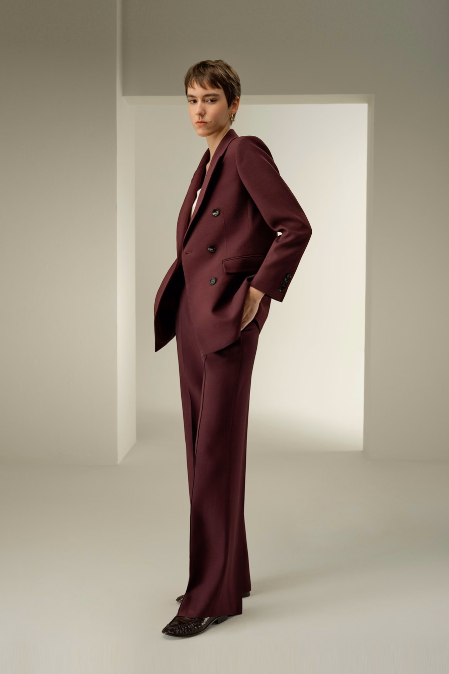 Veste à revers double boutonnage