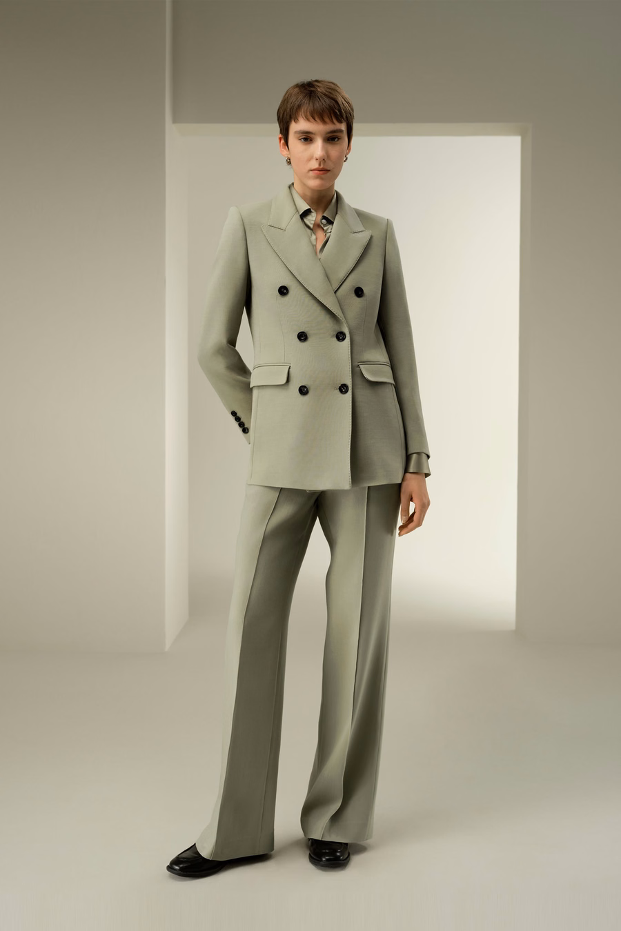 Veste à revers double boutonnage