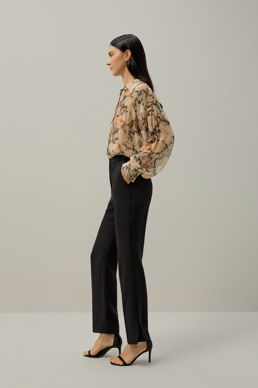Blouse en soie Poppy Parade - Fabriquée avec du tissu Liberty