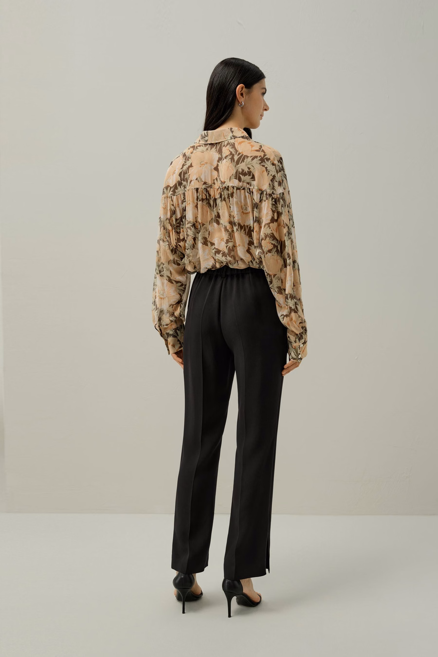 Blouse en soie Poppy Parade - Fabriquée avec du tissu Liberty