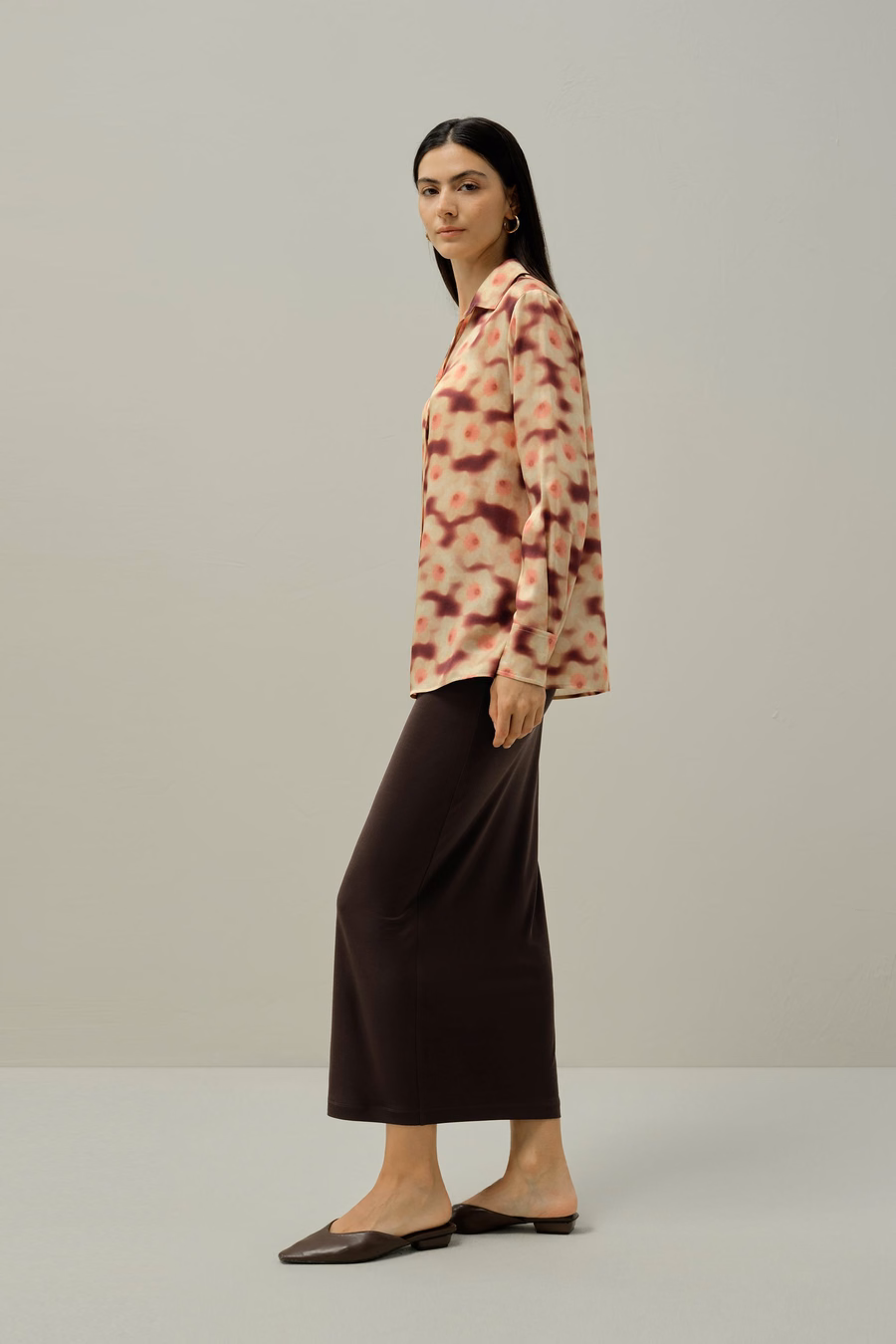 Blouse en soie imprimée Jonquille - Fabriquée avec du tissu Liberty