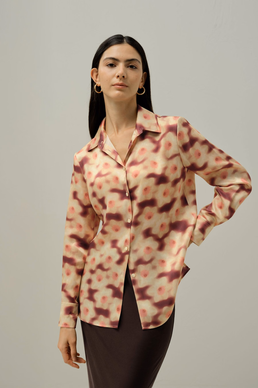 Blouse en soie imprimée Jonquille - Fabriquée avec du tissu Liberty