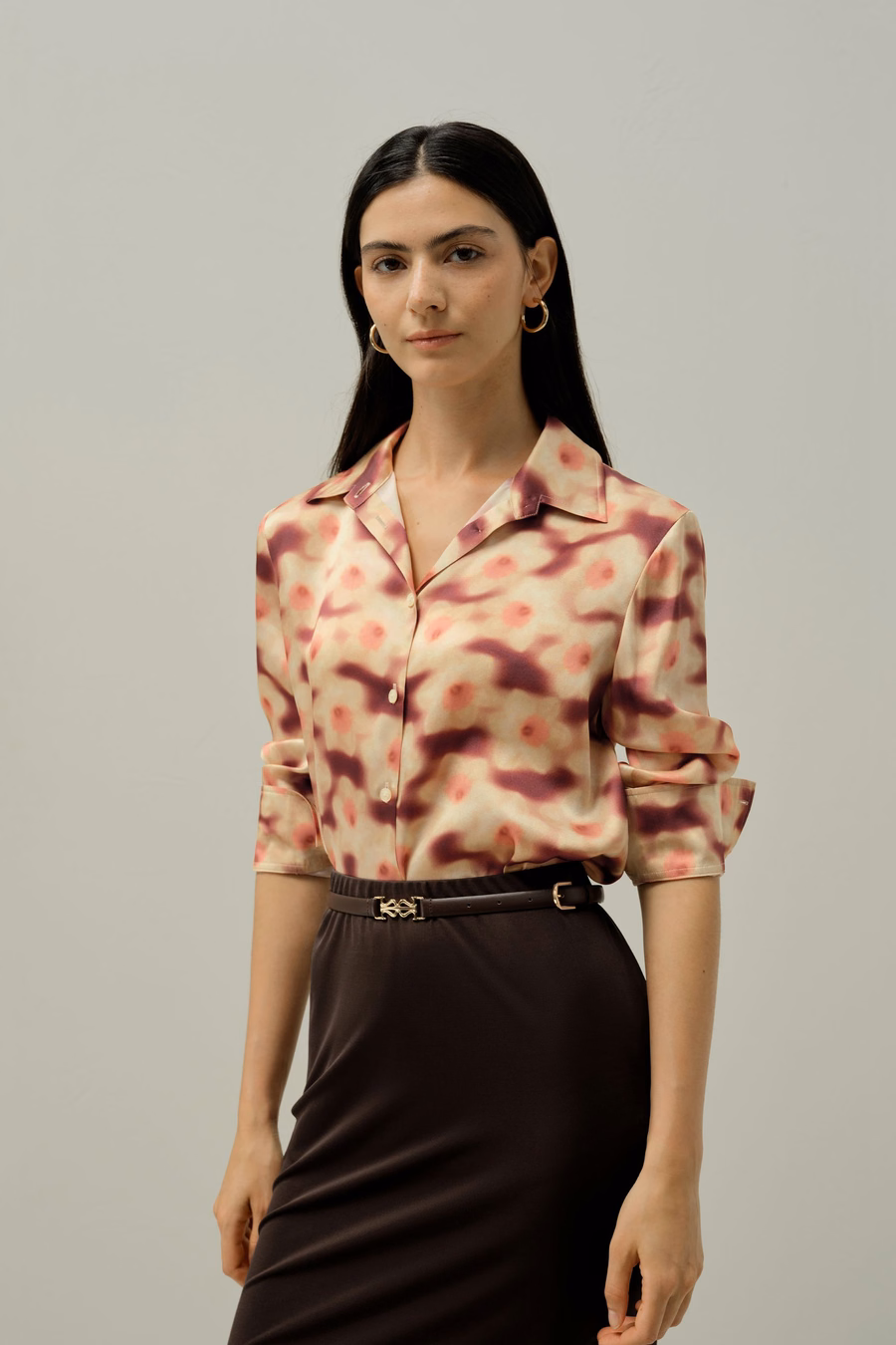 Blouse en soie imprimée Jonquille - Fabriquée avec du tissu Liberty