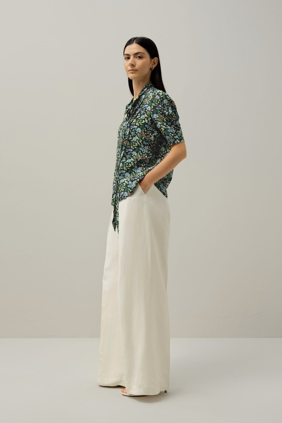 Bluette à manches bouffantes - Fabriquée avec du tissu Liberty