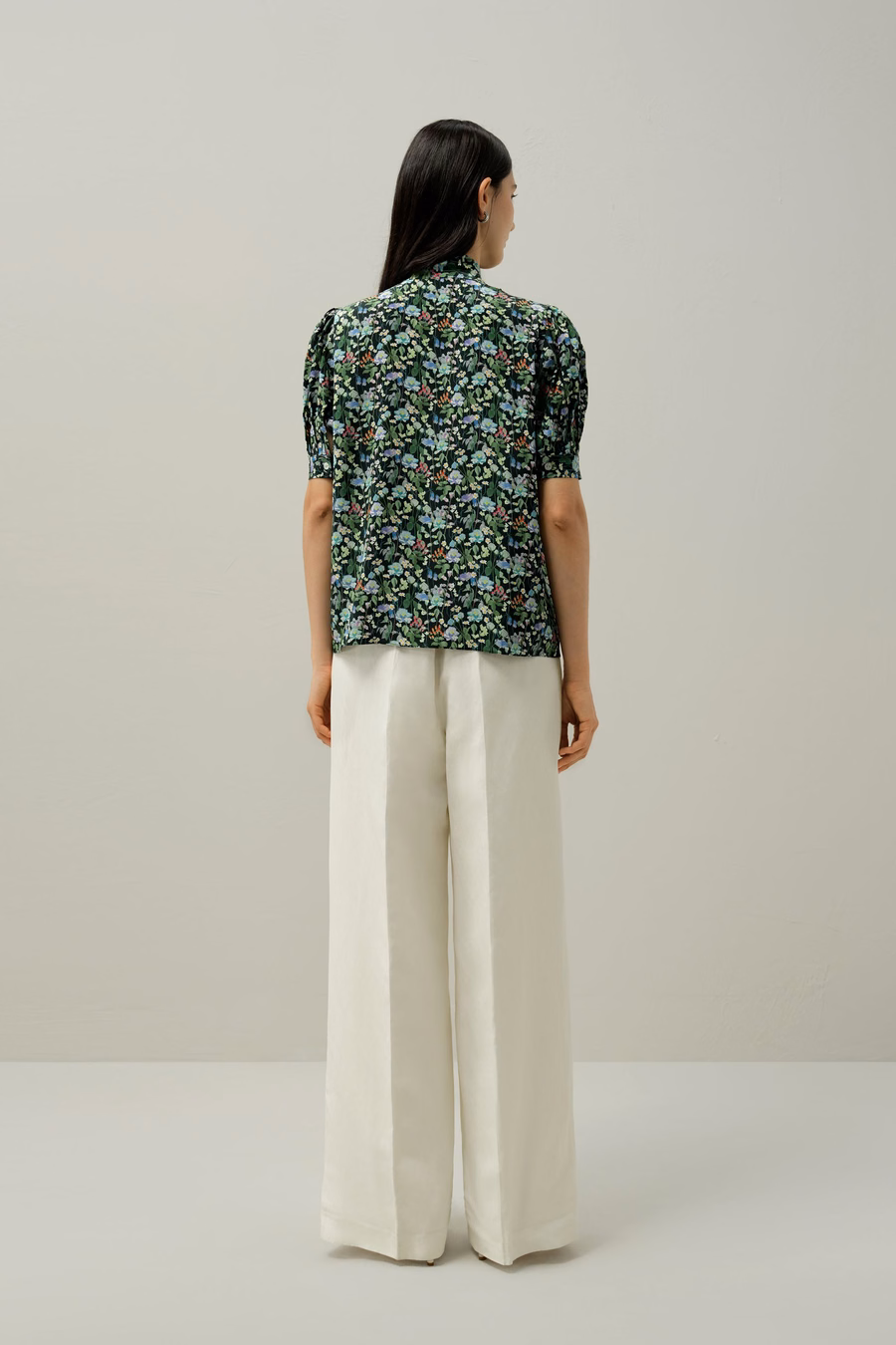 Bluette à manches bouffantes - Fabriquée avec du tissu Liberty