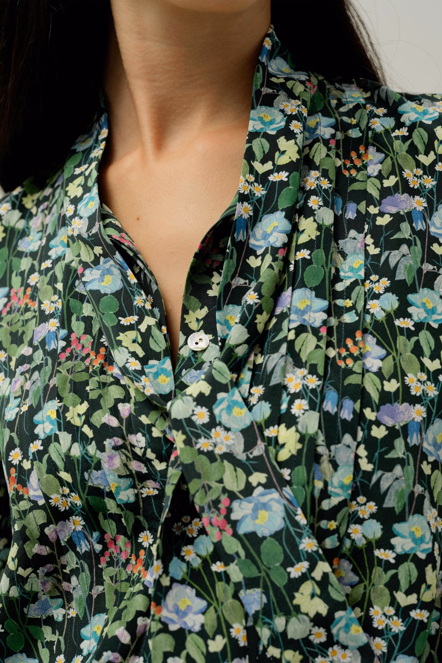 Bluette à manches bouffantes - Fabriquée avec du tissu Liberty