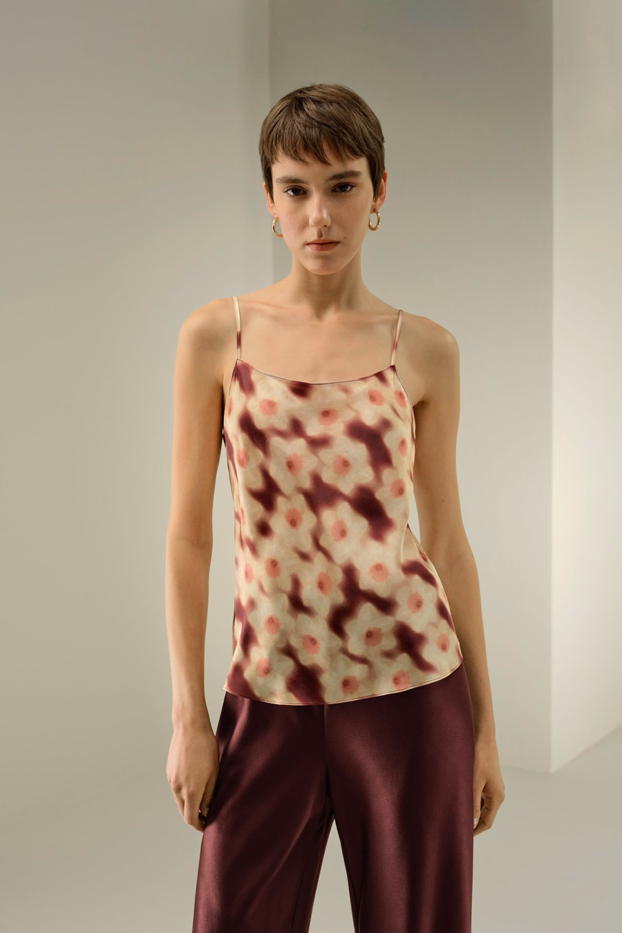Débardeur en soie Daffodil Bloom – Fabriqué avec du tissu Liberty