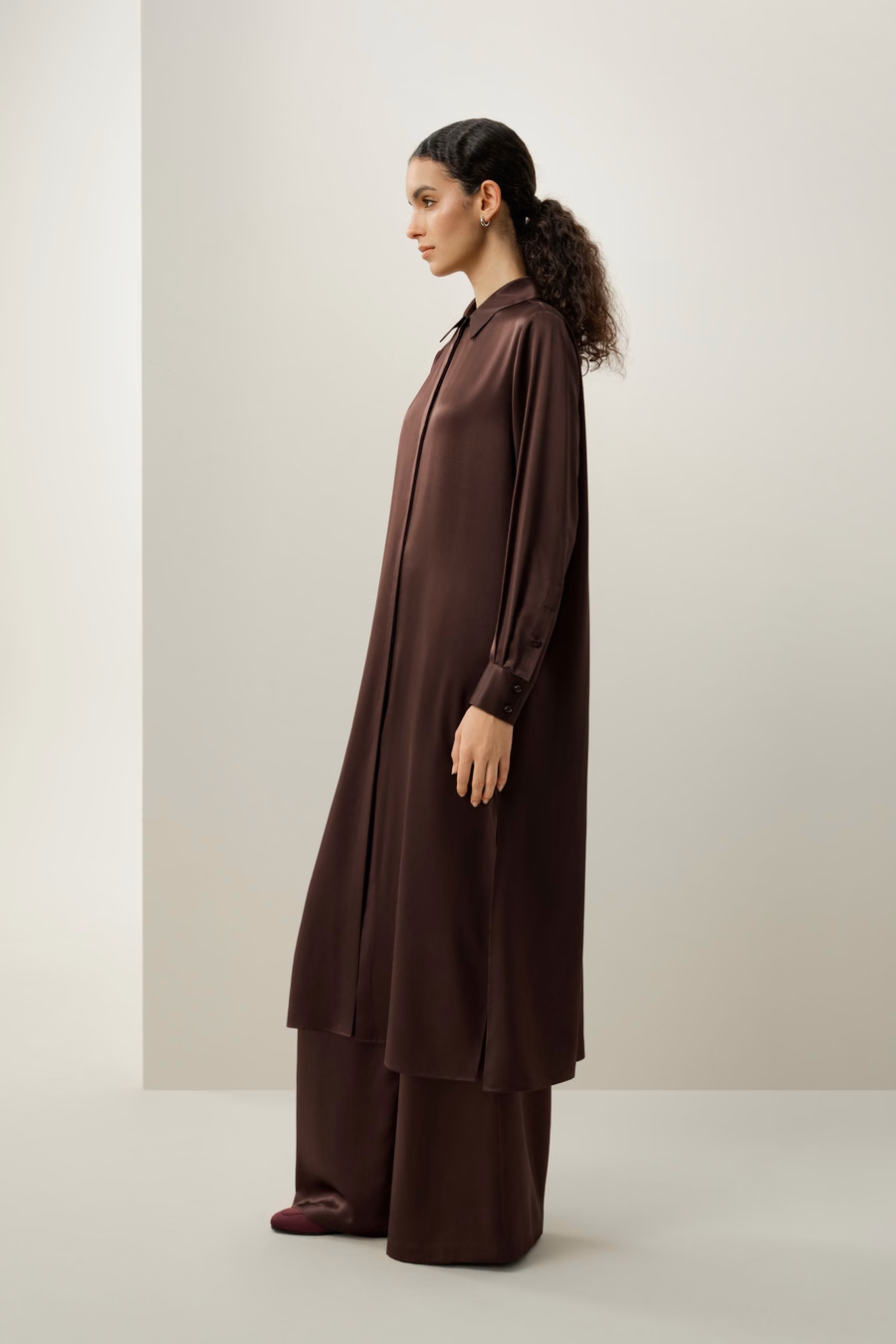 Robe Chemise en Soie Charmeuse