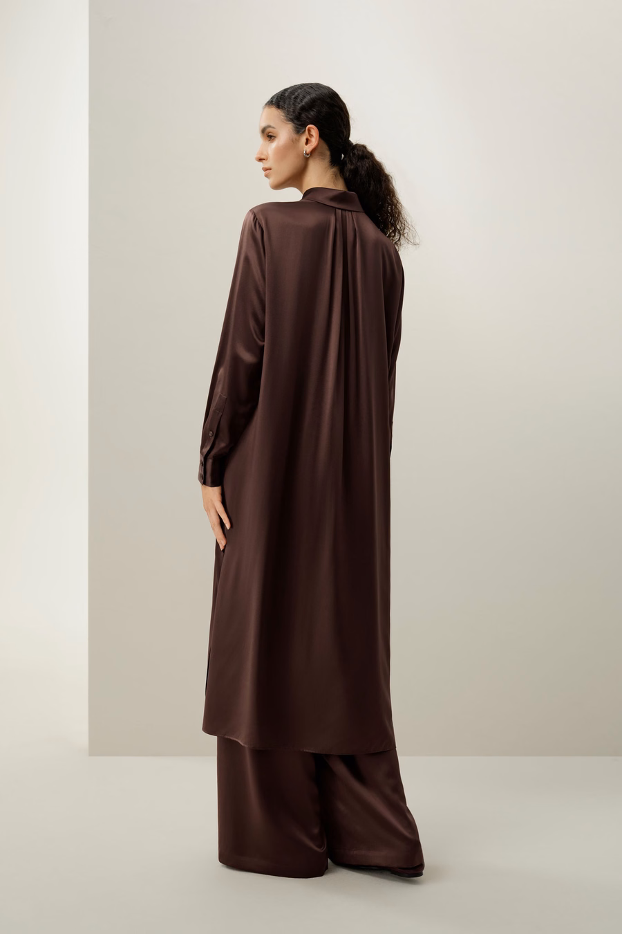 Robe Chemise en Soie Charmeuse