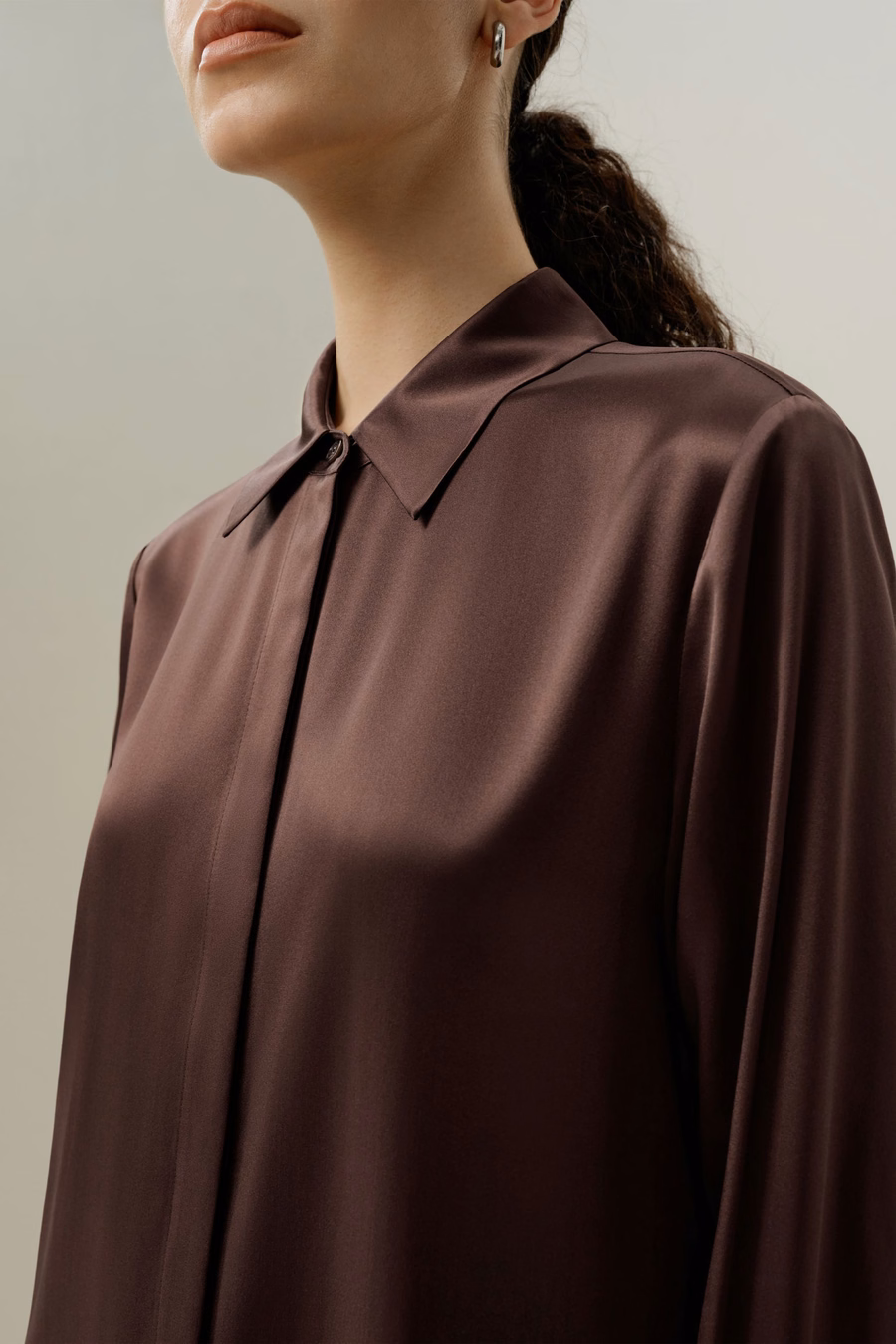 Robe Chemise en Soie Charmeuse