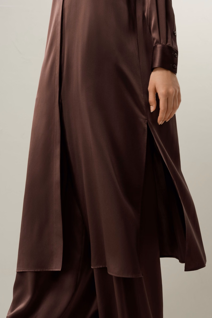 Robe Chemise en Soie Charmeuse