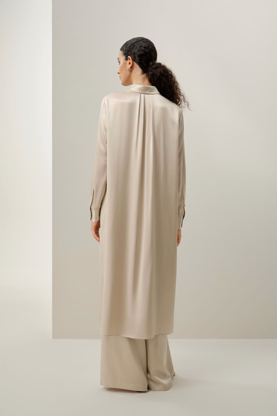 Robe Chemise en Soie Charmeuse