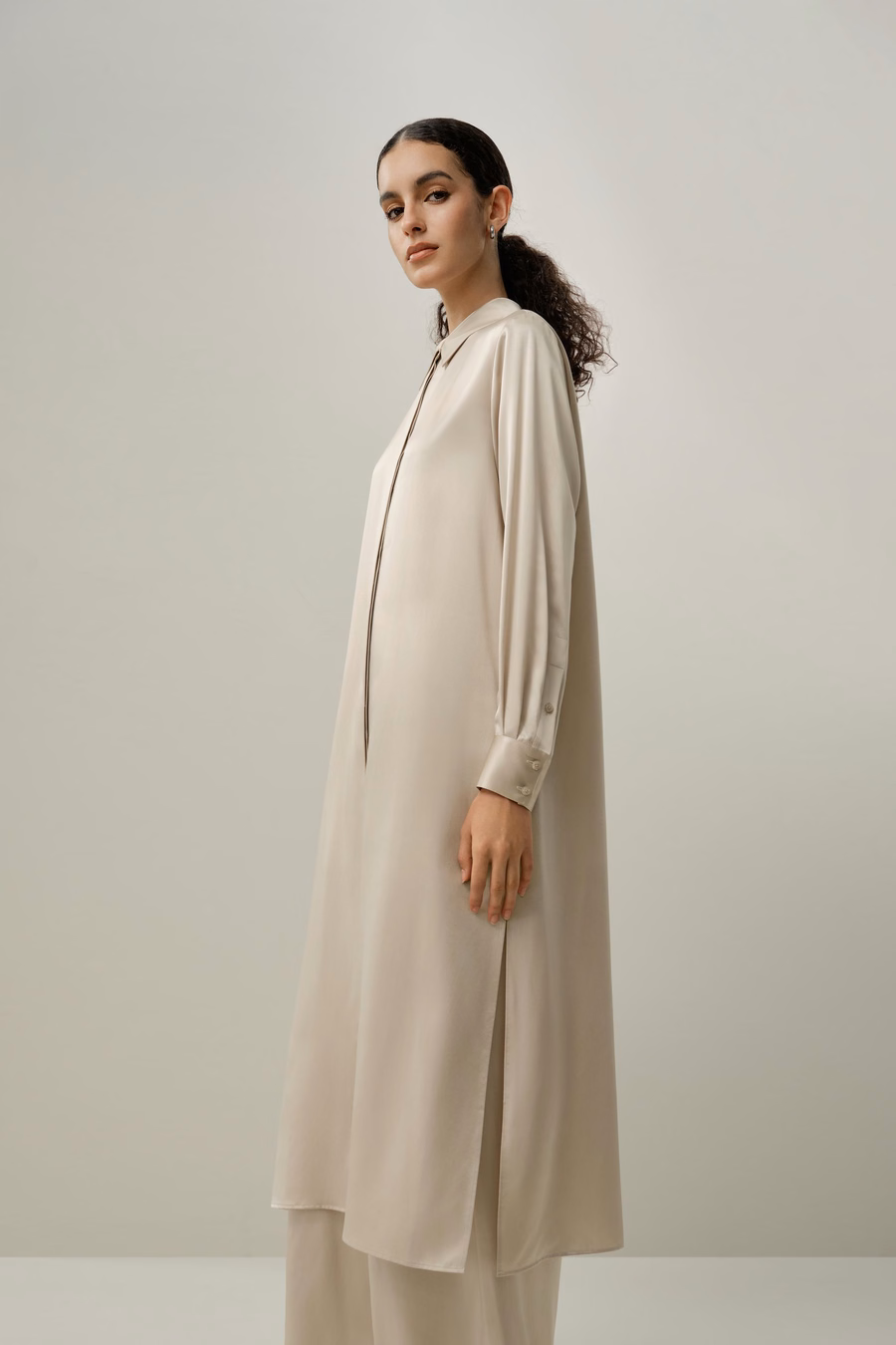 Robe Chemise en Soie Charmeuse