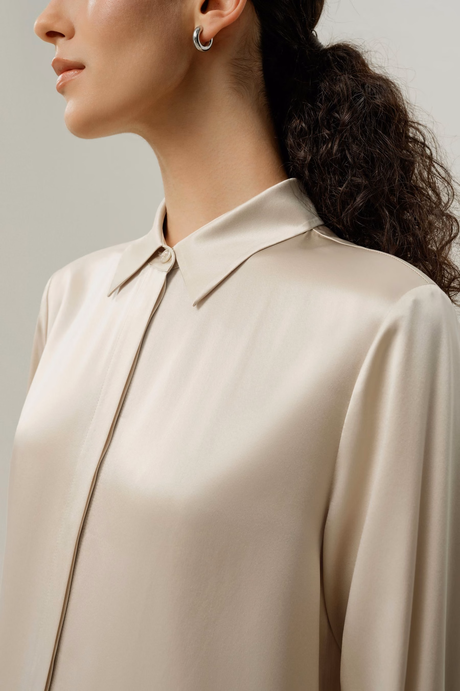 Robe Chemise en Soie Charmeuse