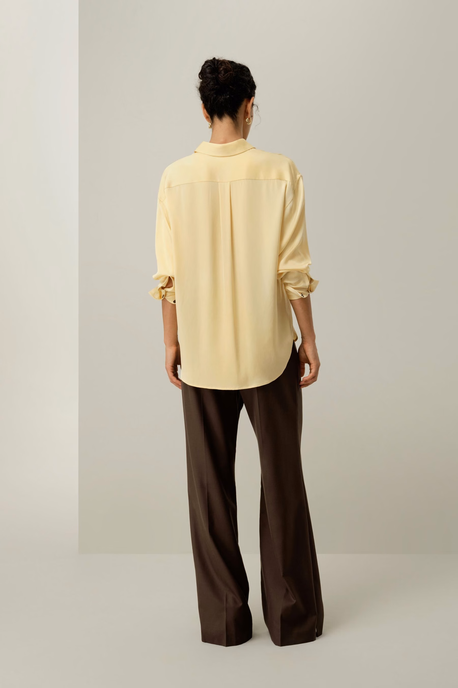 Chemise Oversized en Double Georgette Stretch