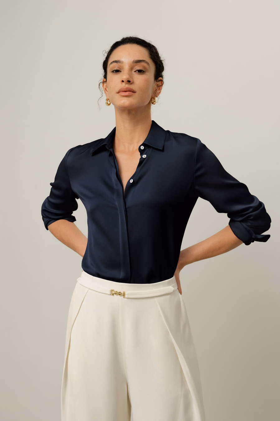 Chemise en Georgette Double Stretch
