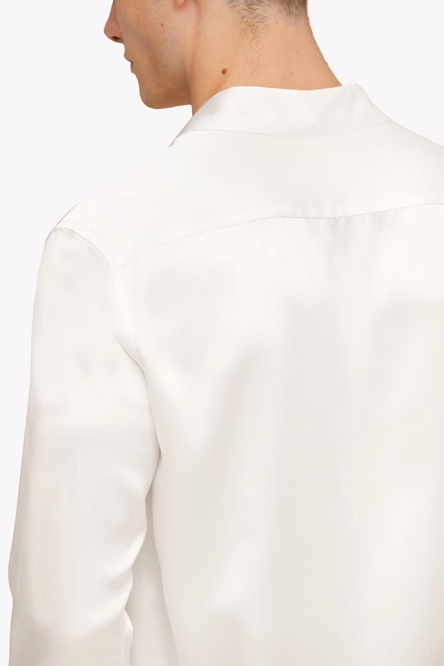 Chemise de base en soie de mûrier pour hommes