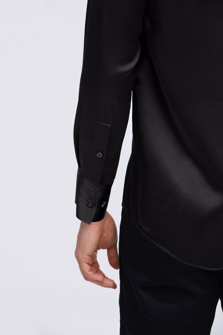 Chemise de base en soie de mûrier pour hommes