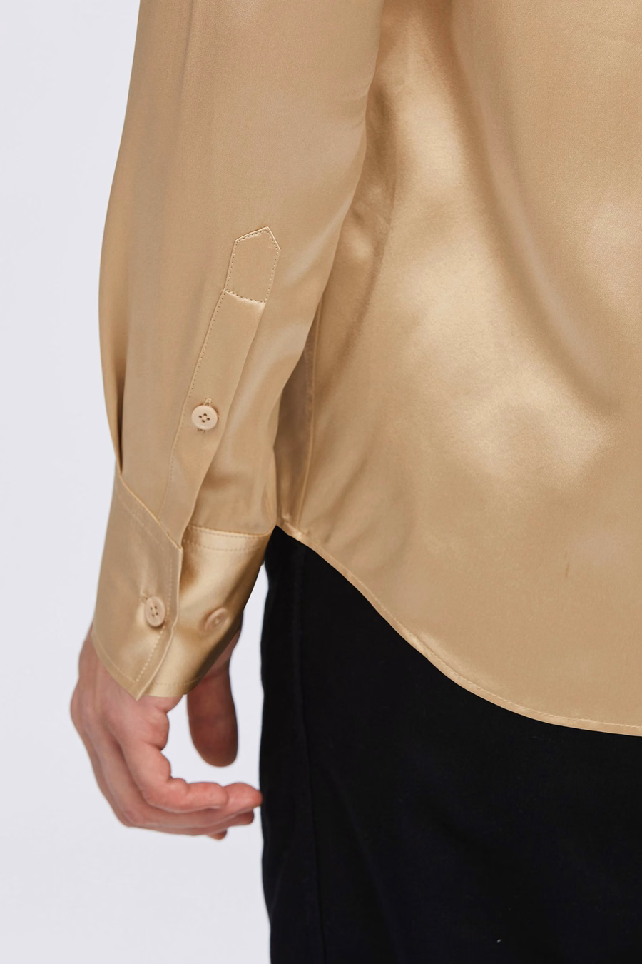 Chemise de base en soie de mûrier pour hommes