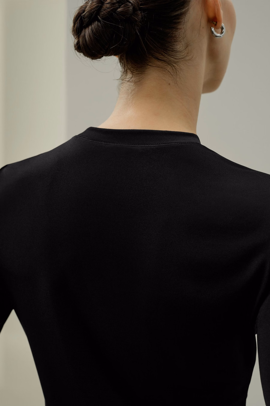 Haut long-sleeve en jersey de soie Breeze