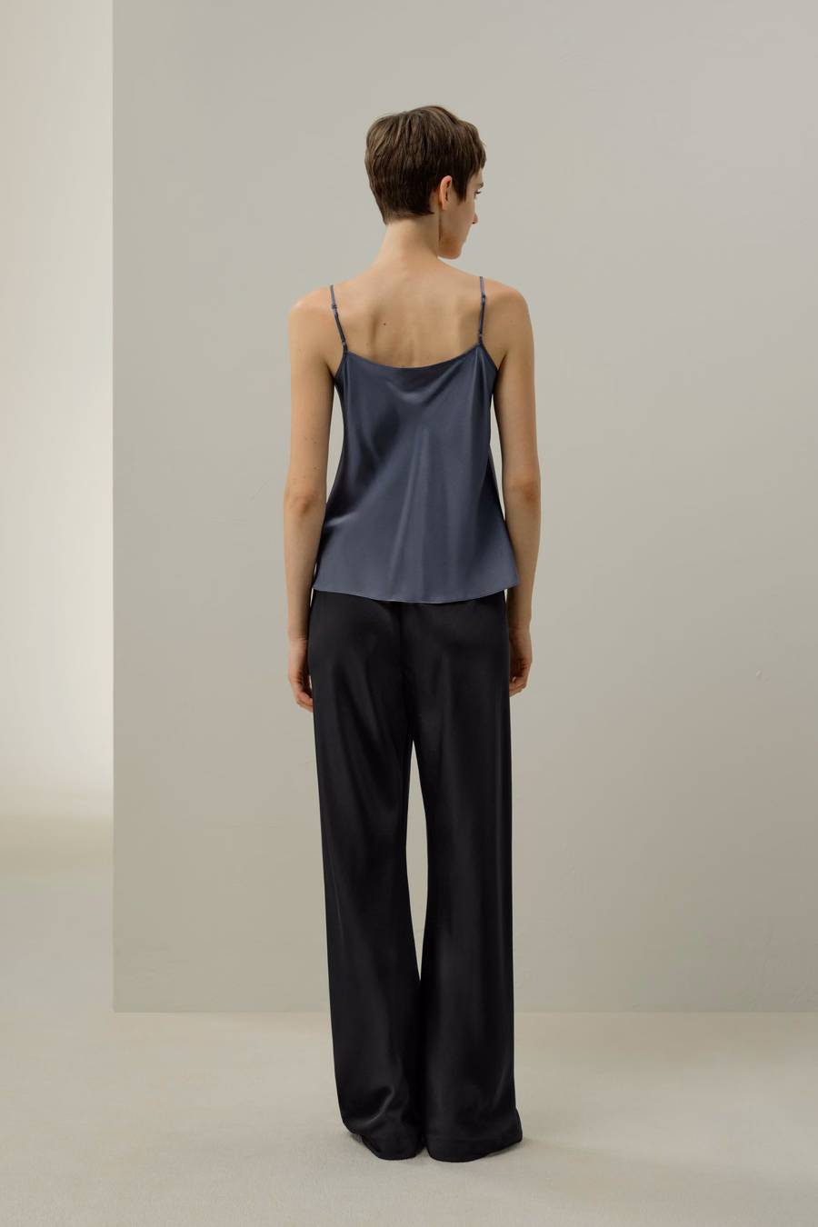 Camisole en soie avec dentelle