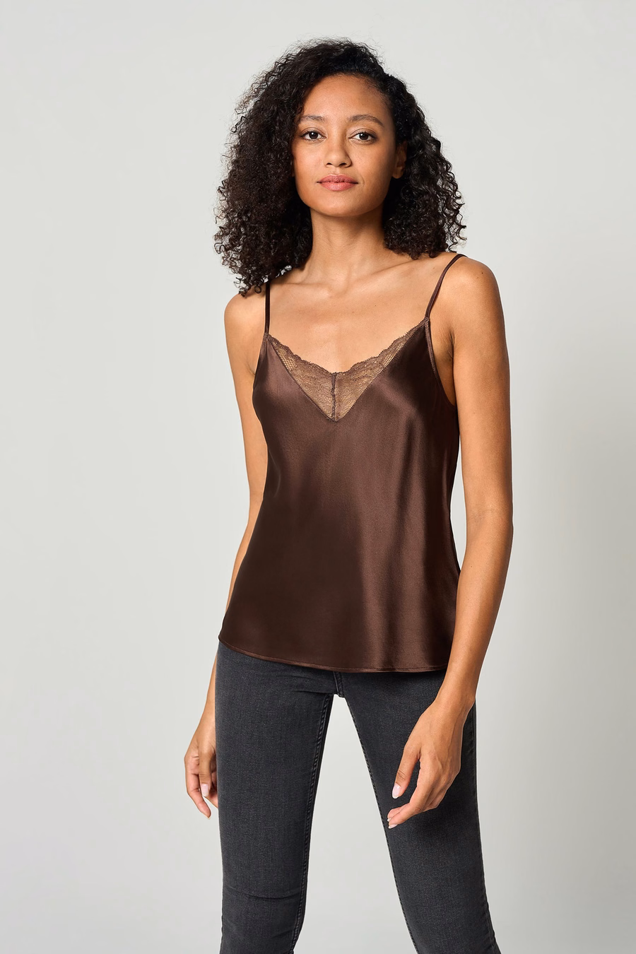 LILYSILK X MIM Cami en soie en dentelle 2 en 1