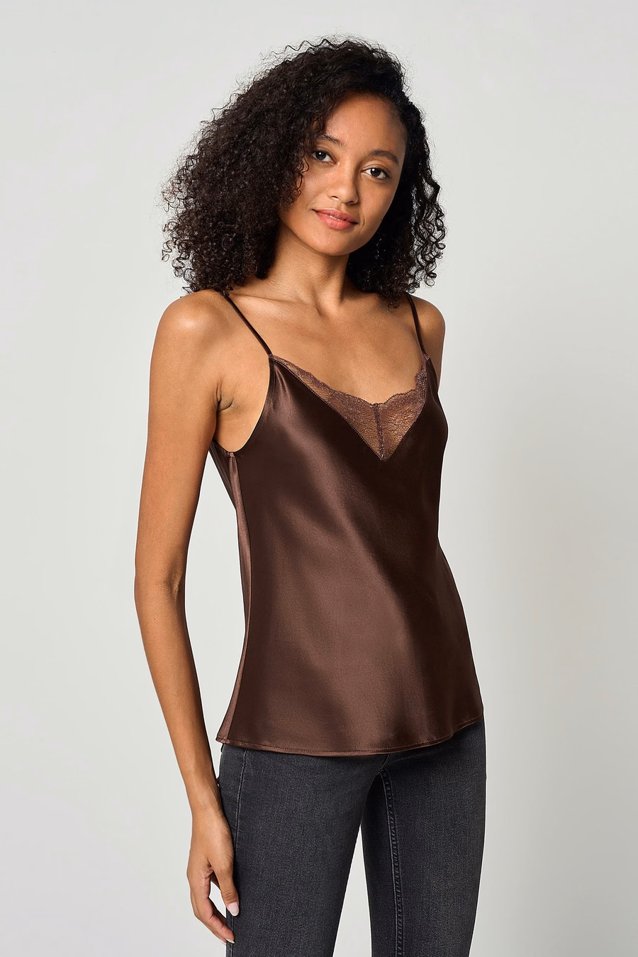 LILYSILK X MIM Cami en soie en dentelle 2 en 1