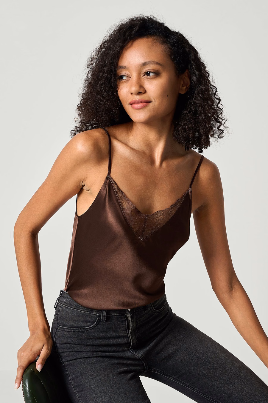 LILYSILK X MIM Cami en soie en dentelle 2 en 1