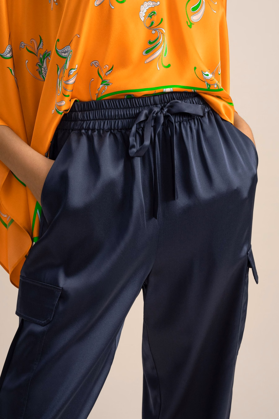 Pantalons en soie safari