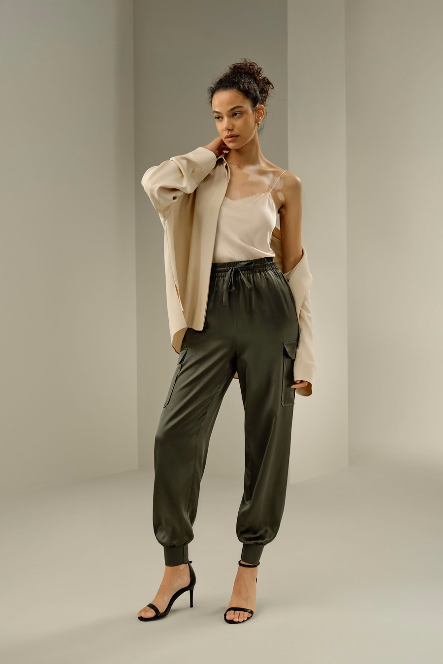 Pantalons en soie safari