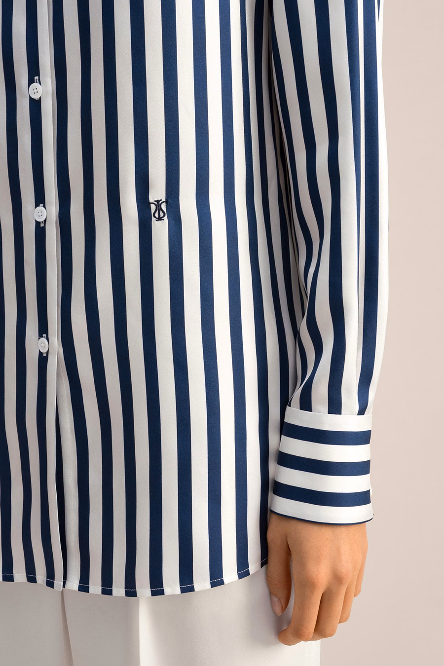 Chemise en soie à rayures Amalfi
