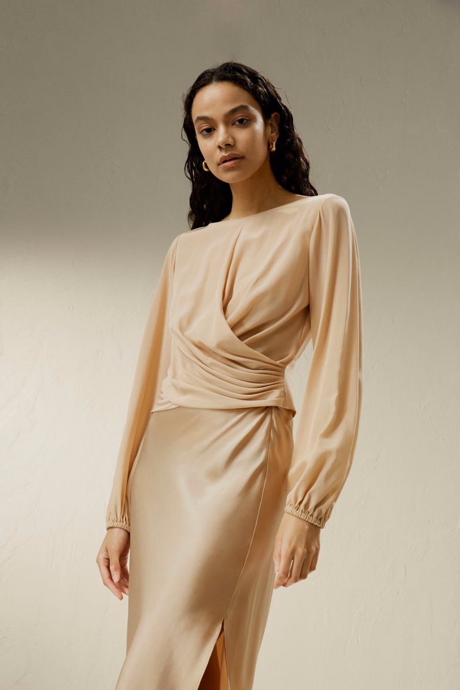 Blouse Crêpe de Chine Taille Cintrée
