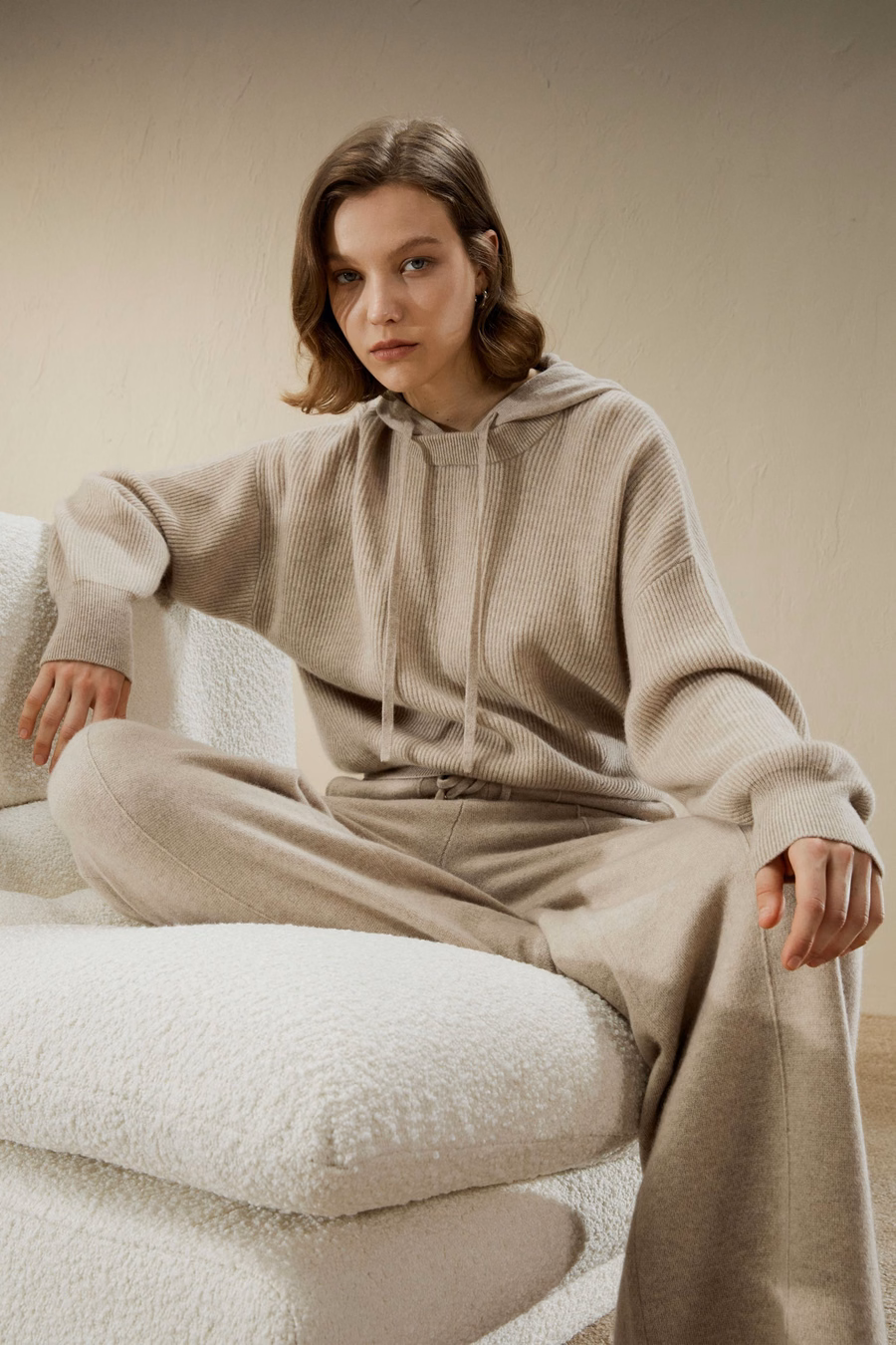 Pantalon Sweat en Cachemire Fluide