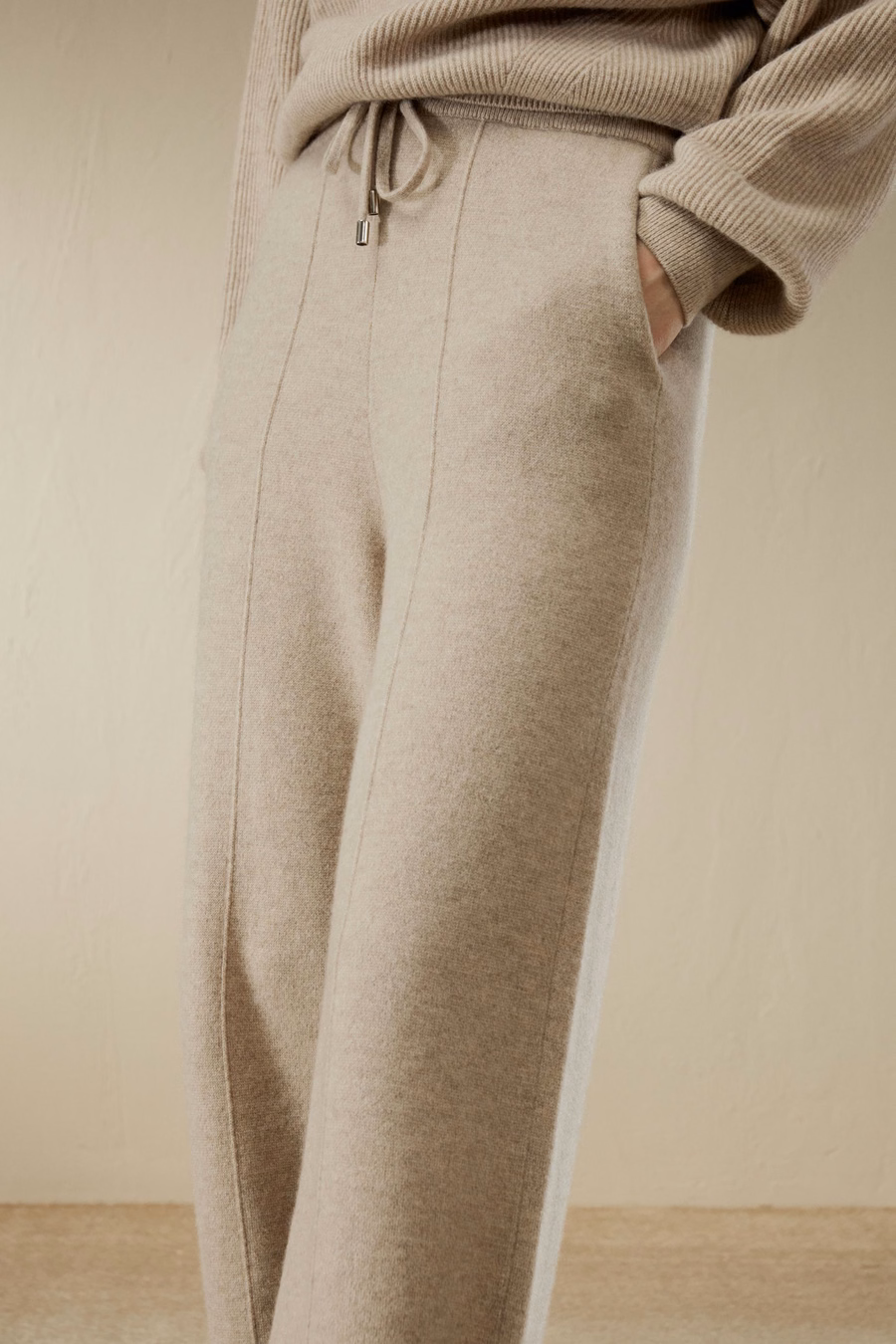 Pantalon Sweat en Cachemire Fluide