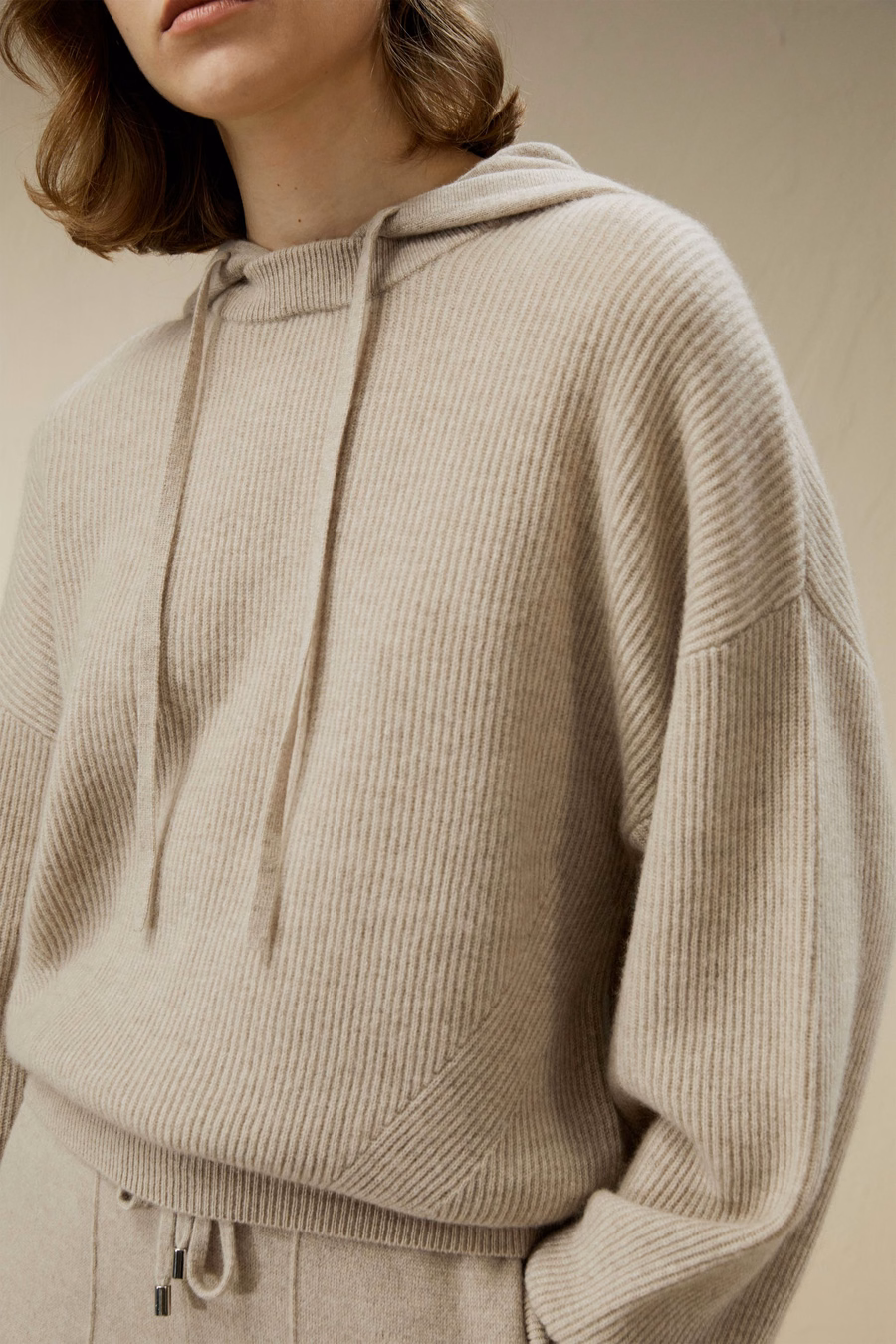 Eshe 2-en-1 Hoodie en cachemire détachable