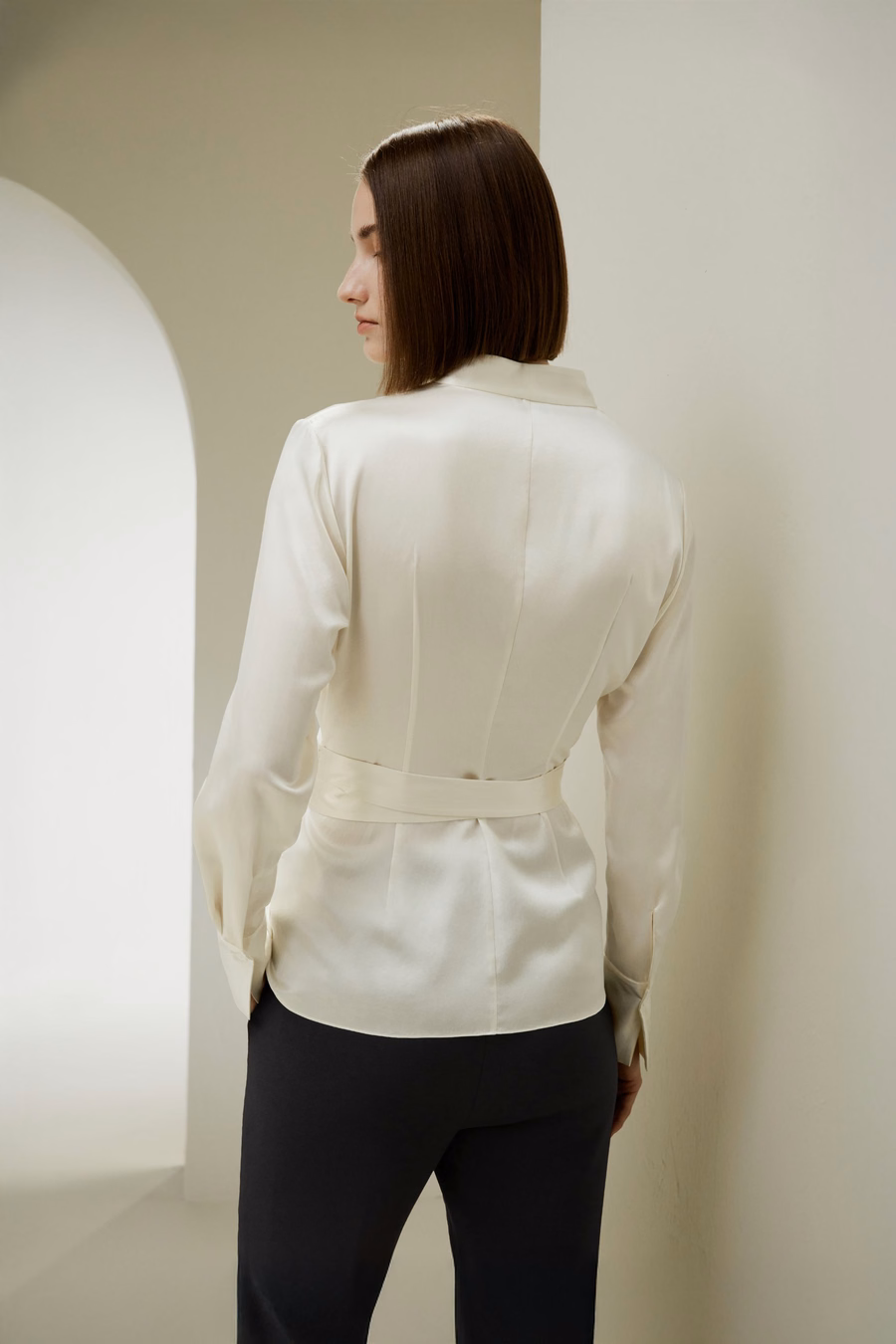 Blouse Enveloppante en Soie