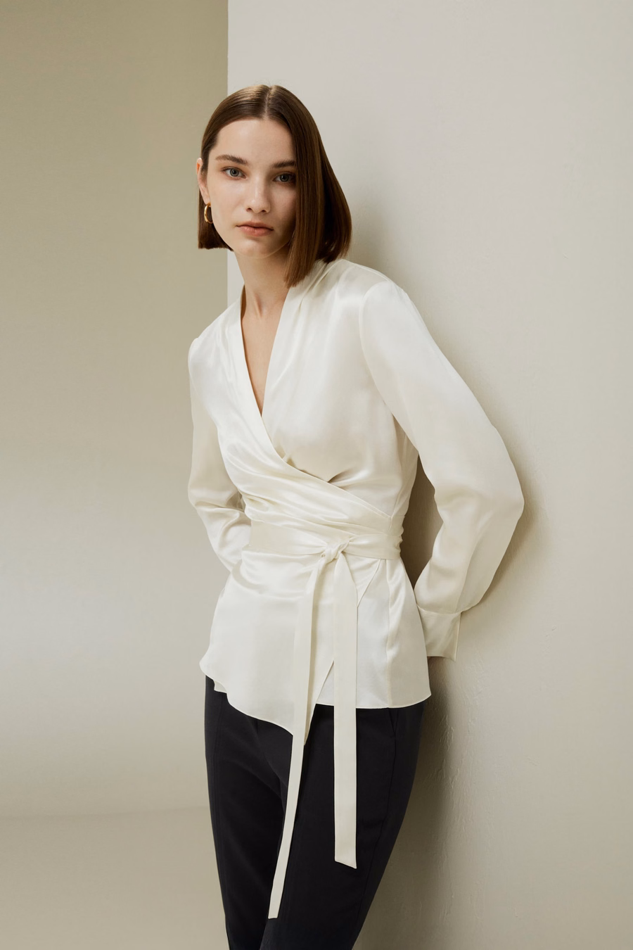 Blouse Enveloppante en Soie