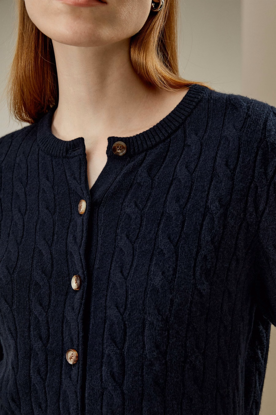 Cardigan en cachemire à torsades pour bébé