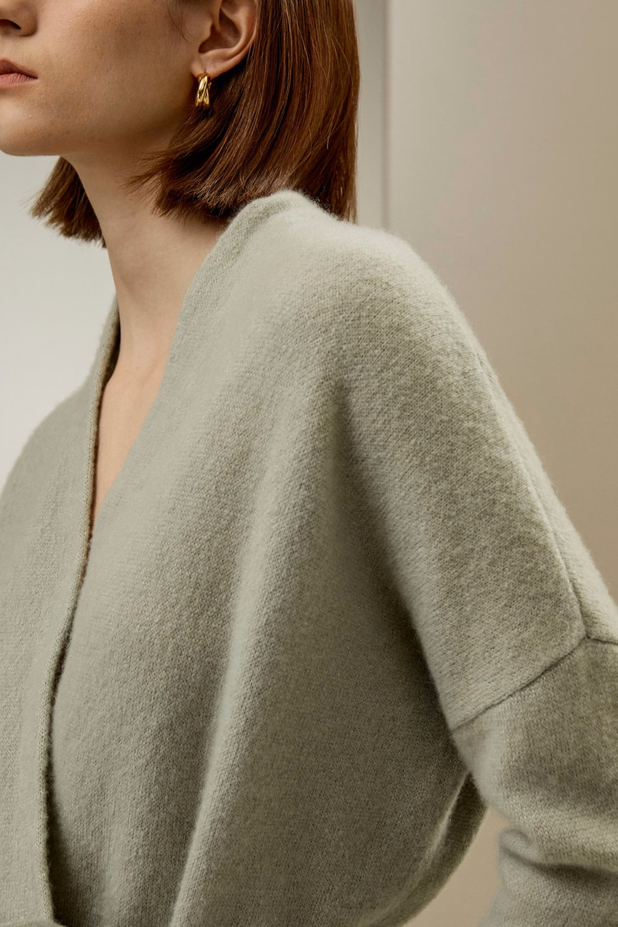 Cardigan en tricot avec enveloppe